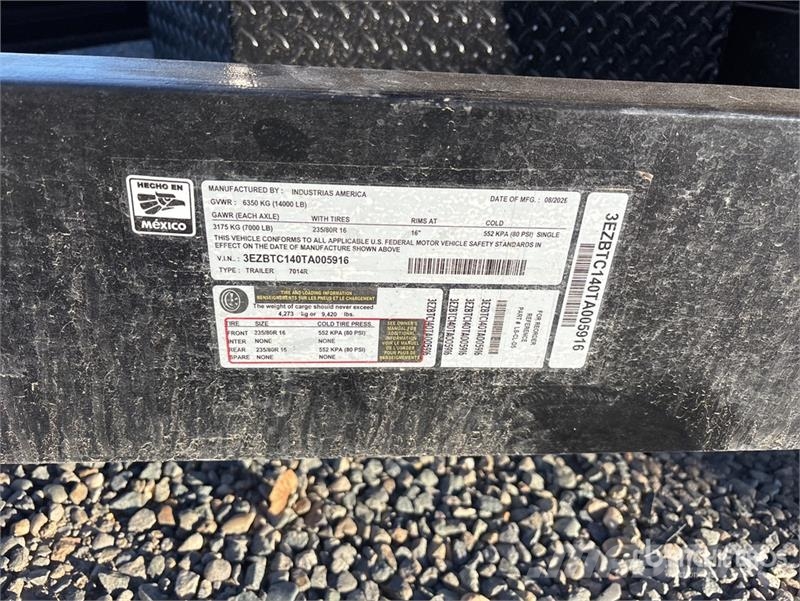 Industrias America 7014R 14 ft T/A Dump Utility Trailer (Unused) Tipper trailers