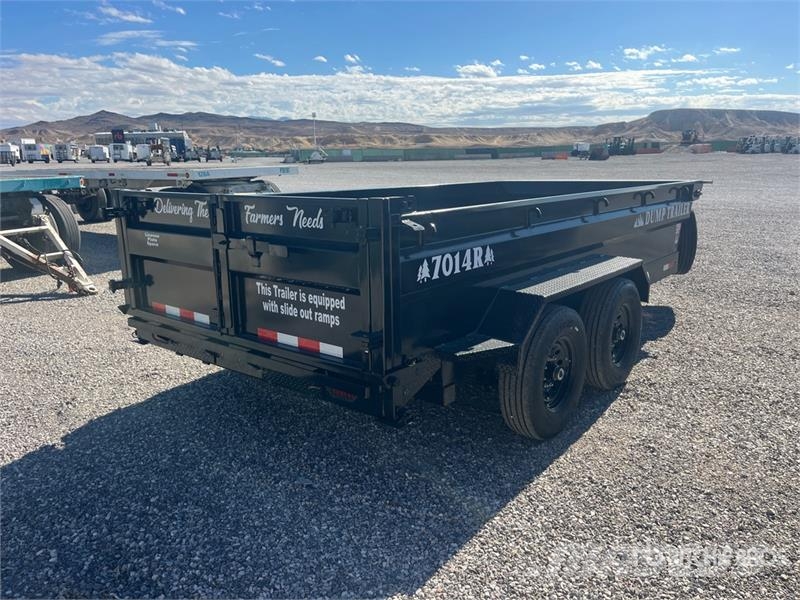 Industrias America 7014r 14 ft T/A Dump Utility Trailer Pašizgāzējs
