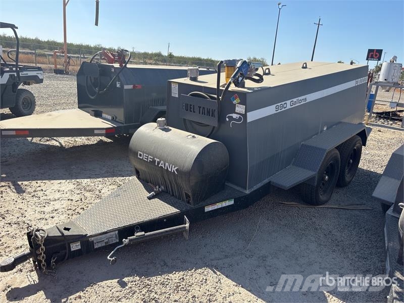 Industrias America 990 gal Trailer Mounted Steel Diesel Fuel Tank Degvielas un piedevu tvertnes