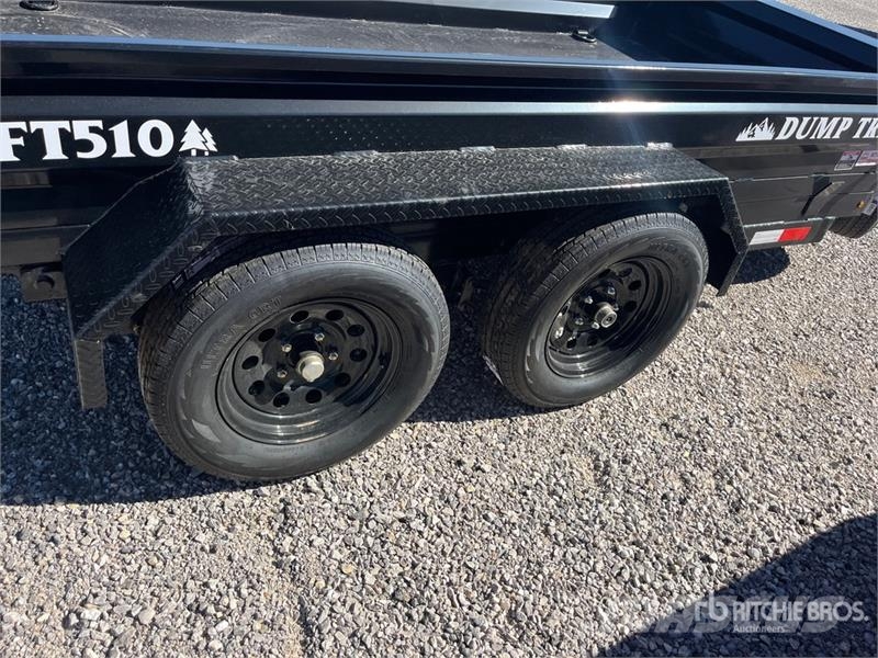 Industrias America FT510 10 ft T/A Dump Utility Trailer Kipper
