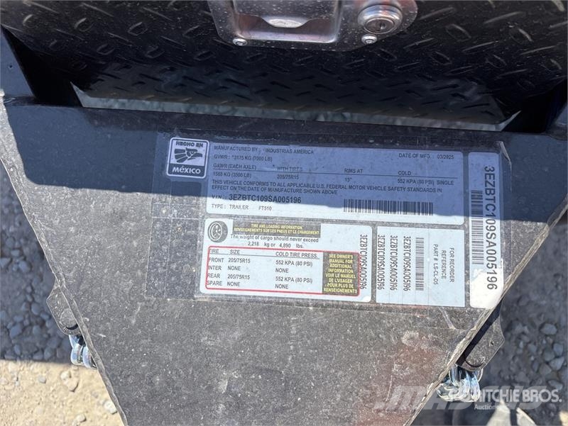 Industrias America FT510 Dump Utility Trailer Tipper trailers