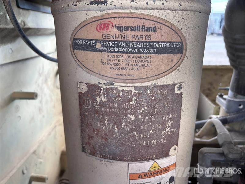 Ingersoll Rand P185CFM Mobile Air Compressor Compressors