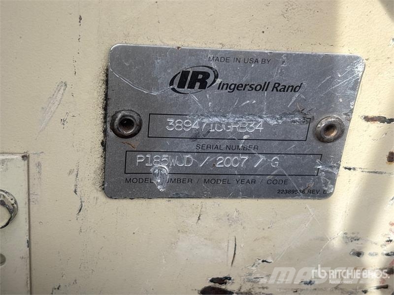 Ingersoll Rand P185WJD 185 cfm Mobile Air Compressor Compressors