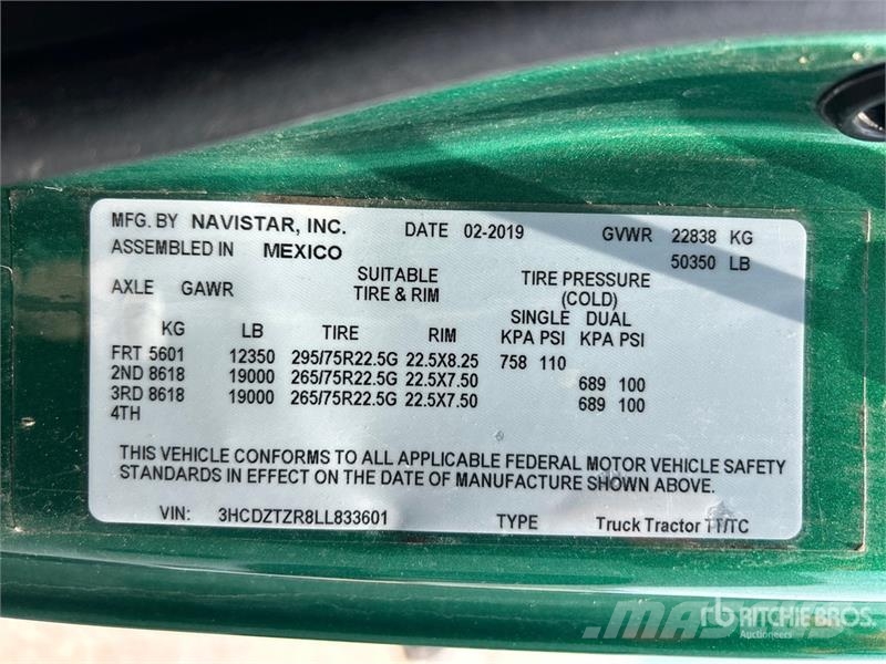 International LT625 트랙터 유닛