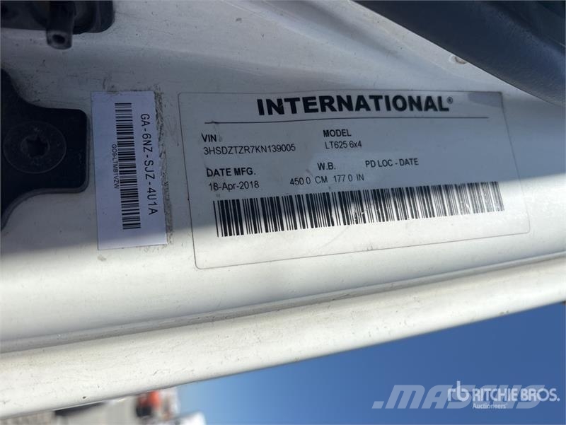 International LT625 6x4 T/A Day Cab Truck Tractor Prime Movers
