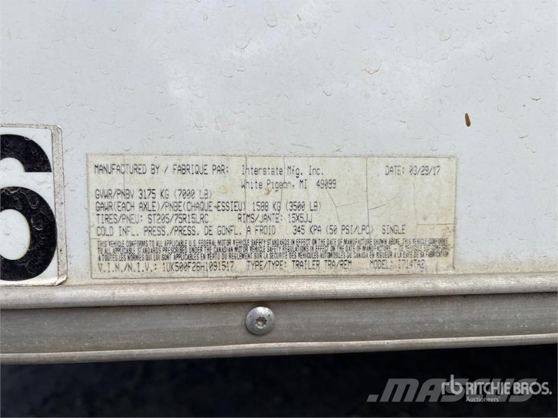 Interstate 14 ft T/A Enclosed Trailer Gesloten opbouw trailers