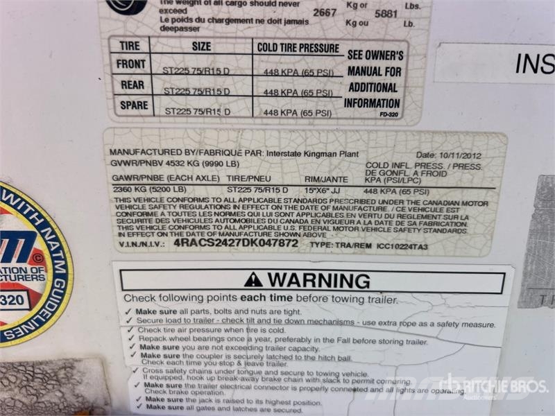 Interstate ICC10224TA3 24 ft T/A Enclosed Trailer 박스 바디 트레일러