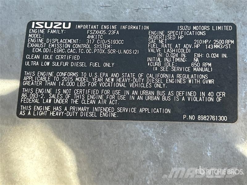 Isuzu NPR Pritschenwagen/Pritschenwagen mit Seitenklappe
