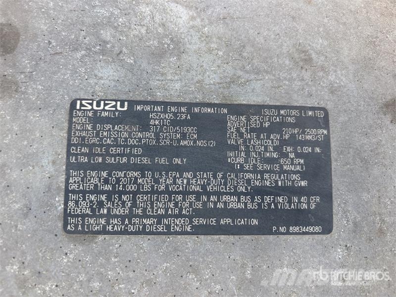 Isuzu NPR شاحنات بدرجة حرارة قابلة للضبط