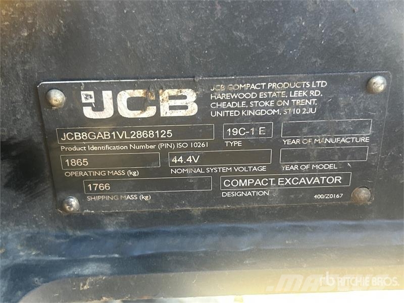 JCB 19C-1E Electric Mini Excavator Mini bagri <7t