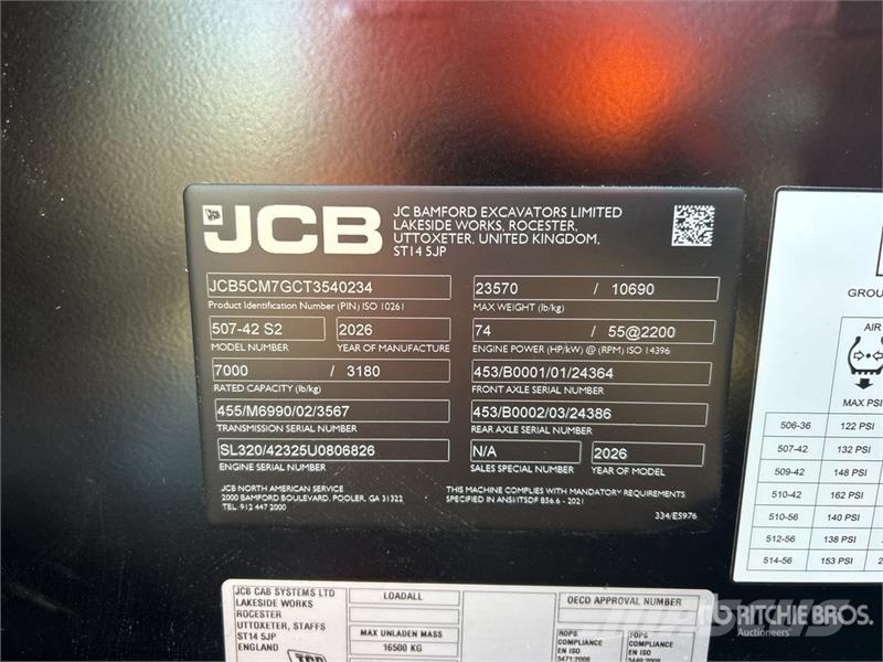 JCB 507-42 텔러 핸들러