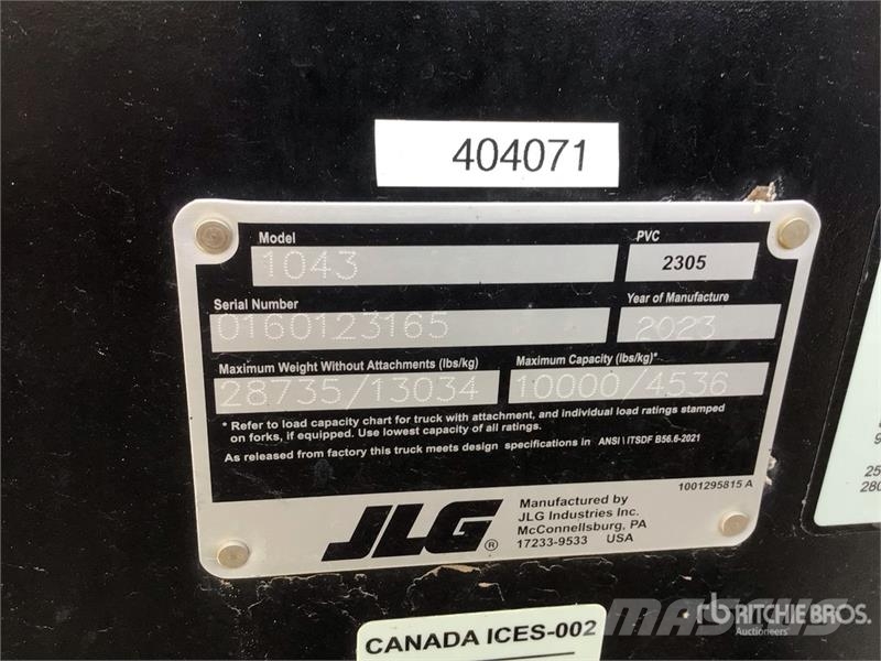 JLG 1043 Telehandler مناولات متداخلة