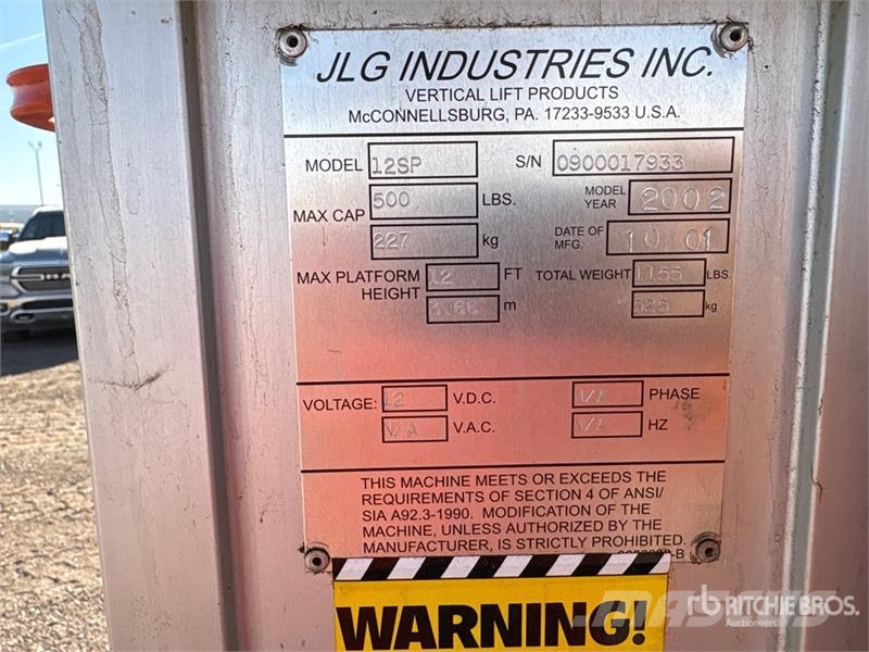 JLG 12SP Vertical Mast Lift 客货电梯