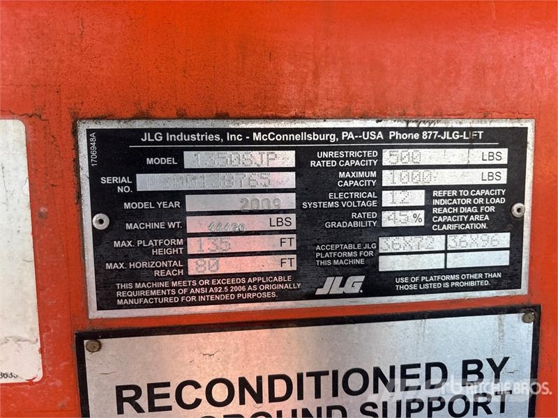 JLG 1350SJP 4WD Diesel Telescopic Boom Lift - Factory  Nacelles télescopiques