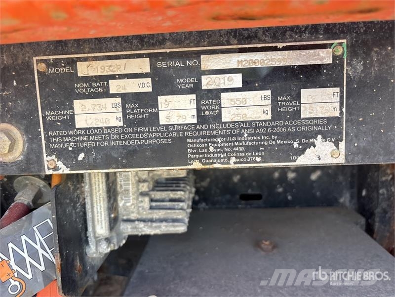 JLG 1932RS Škaraste platforme