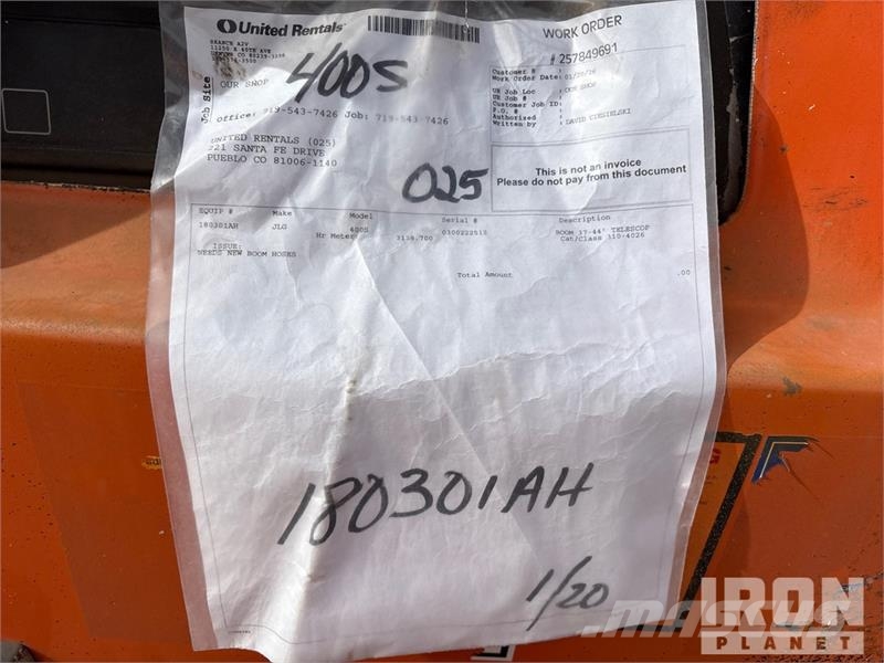 JLG 400S Teleskoop poomtõstukid