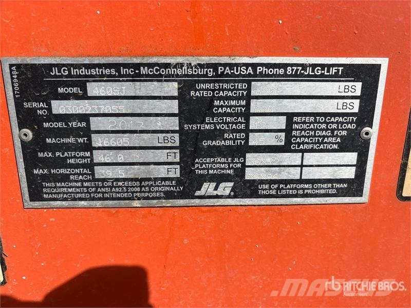 JLG 460SJ 4WD Diesel Telescopic Boom Lift Telescopic boom lifts