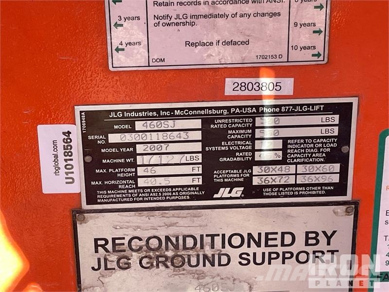 JLG 460SJ 4WD Diesel Telescopic Boom Lift - Factory Re Piattaforme a braccio telescopico