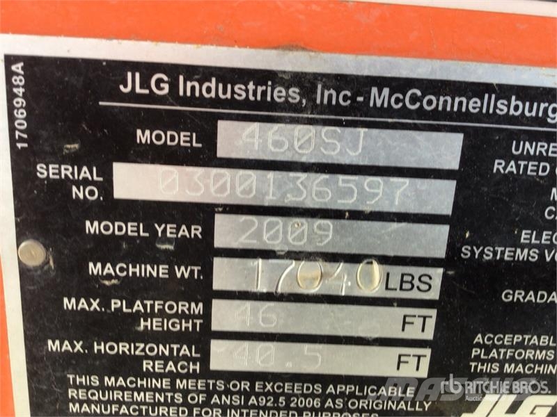 JLG 460SJ Telescopic Boom Lift Teleskoop poomtõstukid
