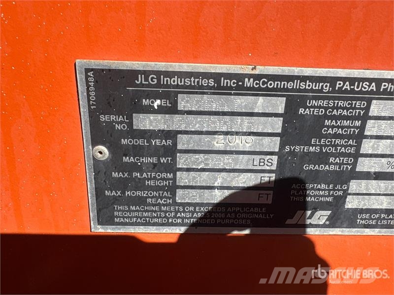 JLG 600AJ 4WD Diesel Articulating Boom Lift Knikarmhoogwerkers