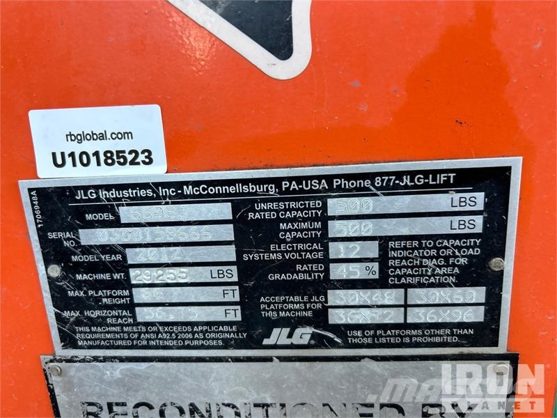 JLG 660SJ 4WD Diesel Telescopic Boom Lift Teleszkópos emelők