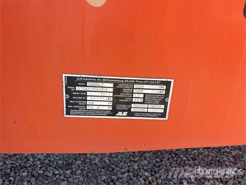 JLG 800 AJ 2WD Diesel Articulating Boom Lift Nacele cu brat articulat