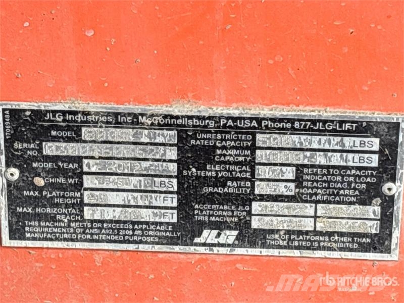 JLG 800S 4WD Telescopic Boom Lift Ανυψωτήρες με τηλεσκοπικό βραχίονα