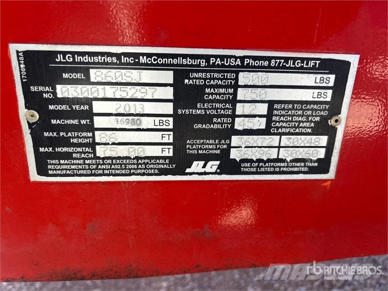 JLG 860SJ 4WD Diesel Telescopic Boom Lift Teleskopske dvižne ploščadi