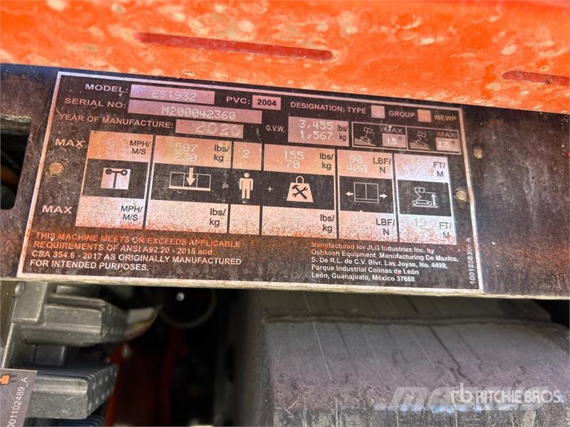 JLG ES1932 Electric Scissor Lift Scissor lifts