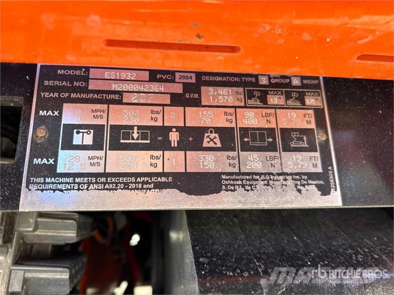 JLG ES1932 Electric Scissor Lift Scissor lifts
