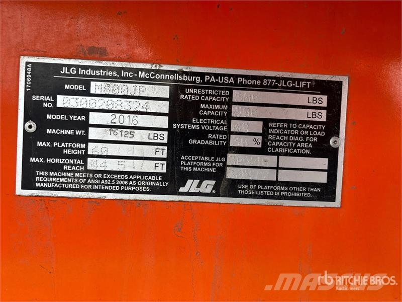 JLG M600JP 2WD Hybrid Telescopic Boom Lift 伸縮臂高空作業車