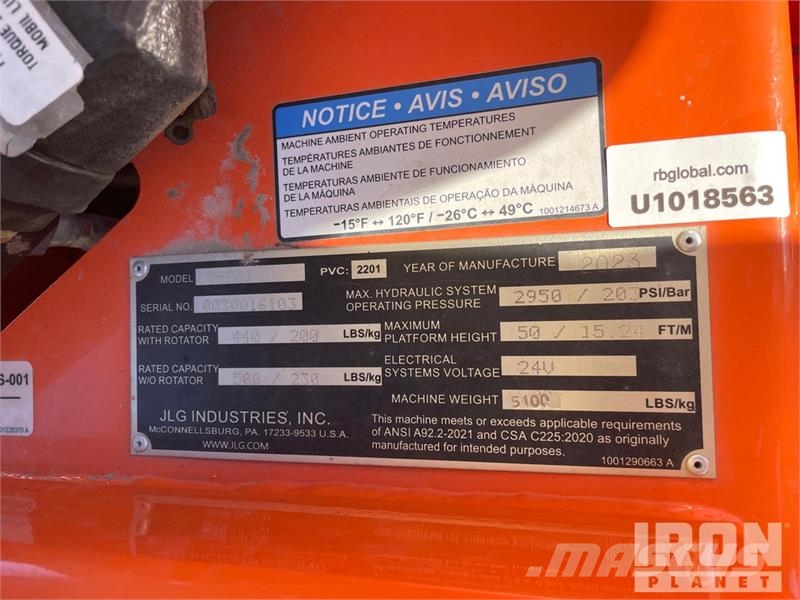 JLG T500J Towable Lift 高所作業台付トレーラー