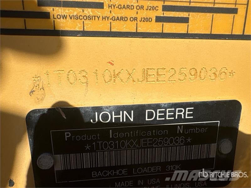 John Deere 310K لوادر ذات جرافات عكسية