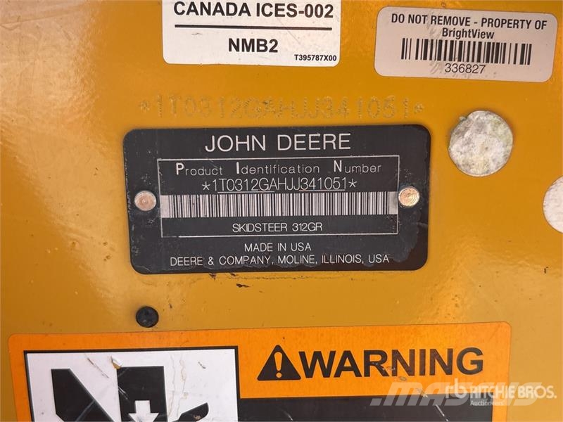 John Deere 312GR Skid Steer Loader Skid steer loaders