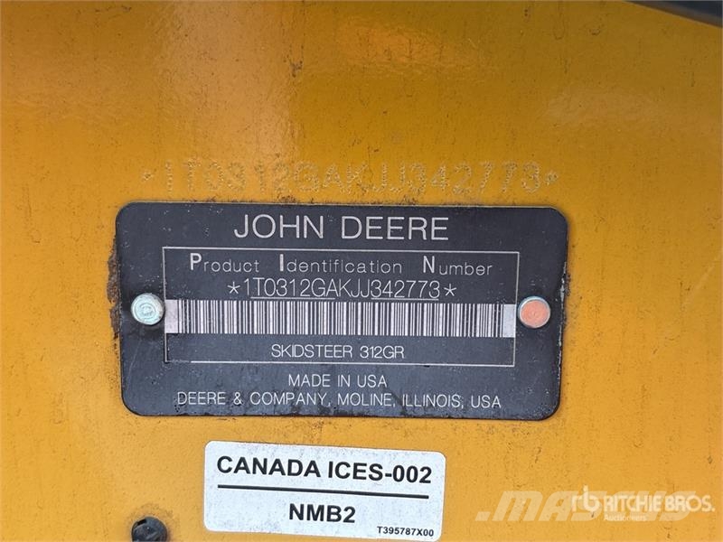 John Deere 312GR Skid Steer Loader Skid steer loaders