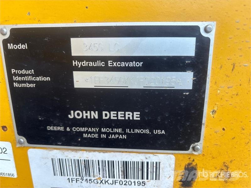 John Deere 345G LC Tracked Excavator Rupsgraafmachines