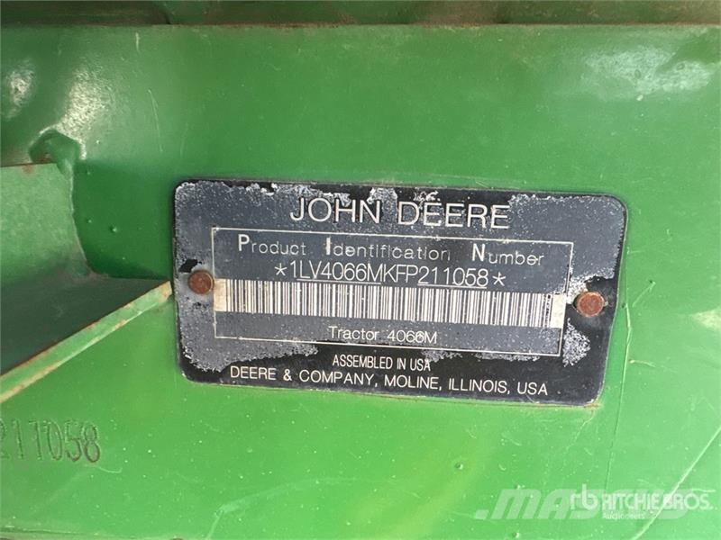 John Deere 4066M 4WD Utility Tractor Micro tracteur