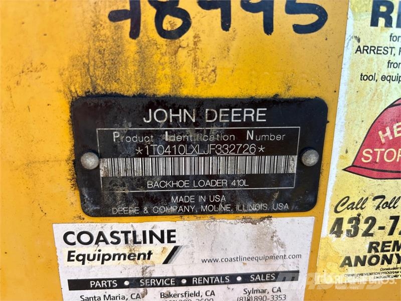 John Deere 410L لوادر ذات جرافات عكسية