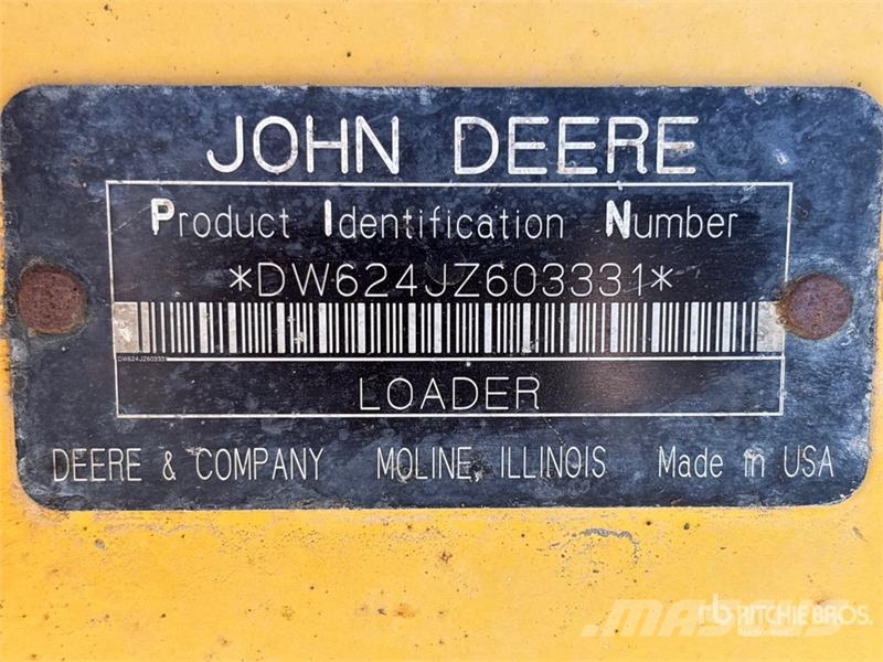 John Deere 624J Wheel Loader Pale gommate