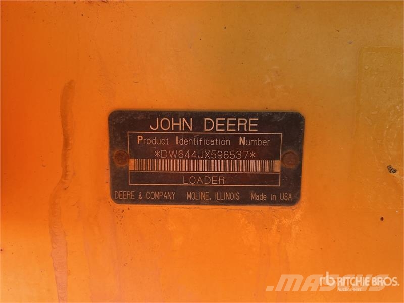 John Deere 644J 輪胎式裝載機