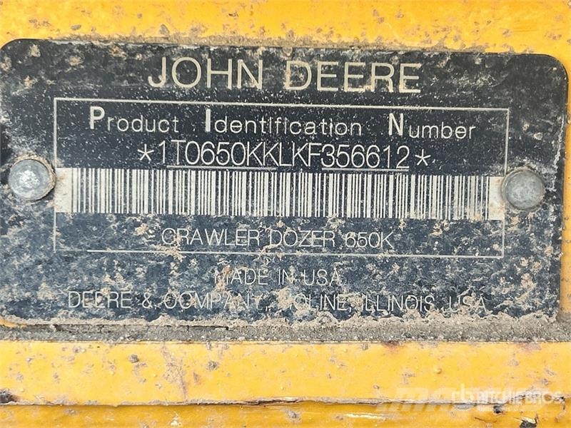 John Deere 650K K2 LGP Crawler Dozer Bulldozer på larvebånd