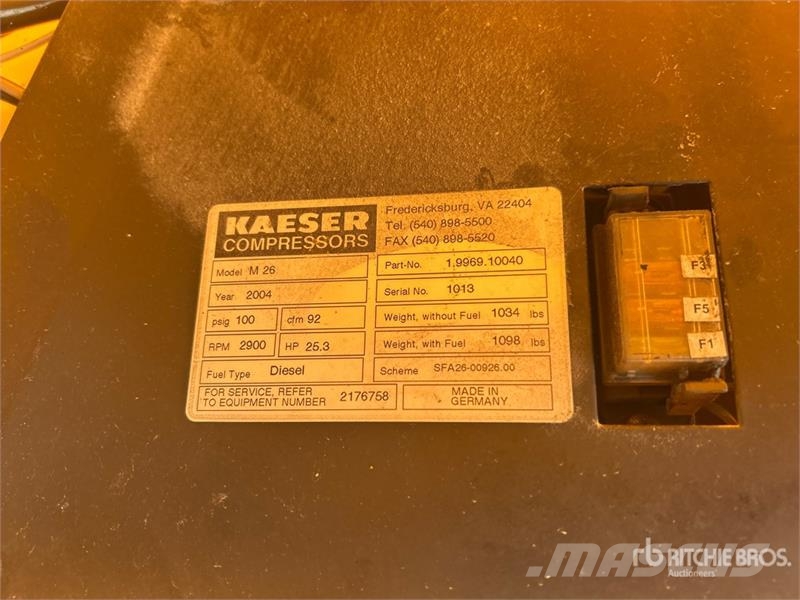 Kaeser M26 92 cfm Mobile Air Compressor Kompresori