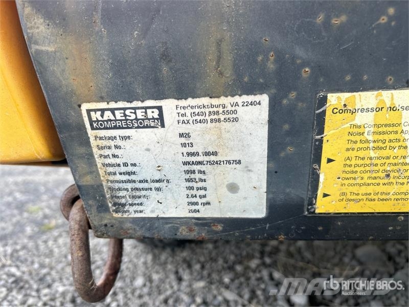 Kaeser M26 92 cfm Mobile Air Compressor Kompresori