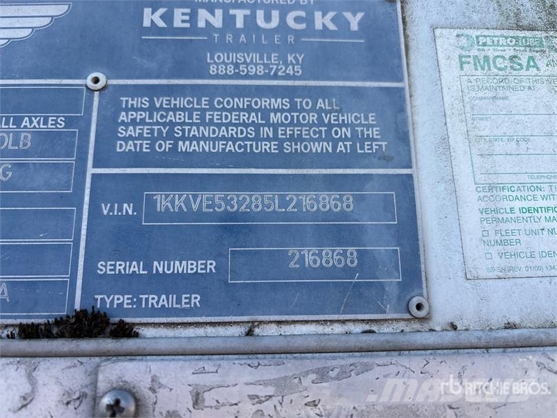 Kentucky 53 ft x 102 in T/A Van Trailer Furgons