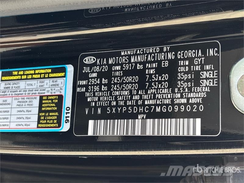 Kia Telluride SX AWD SUV Automašīnas