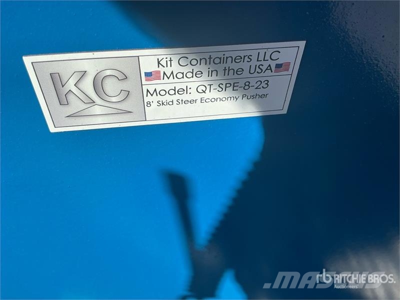  Kit Containers QT-SPE-8-23 Skid Steer Snow Pusher Hojas y cuñas quitanieves