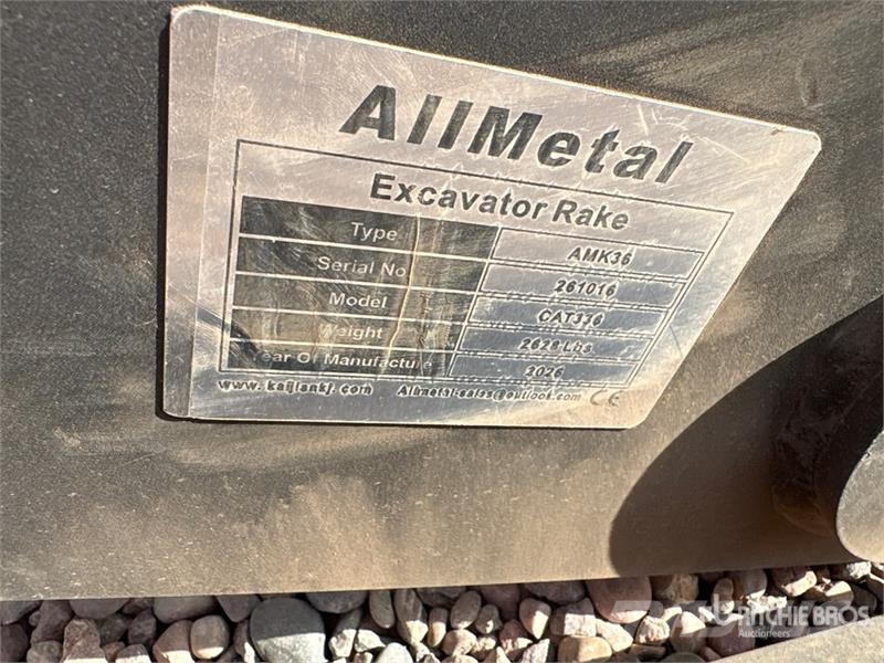 KJ AMK36 65 in Excavator Rake - Fits Cat 336 / 30 - 3 Vändare och luftare