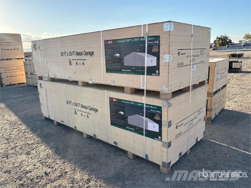 KJ K0039 39 ft x 39 ft Metal Garage Storage Building Plieno karkaso pastatai