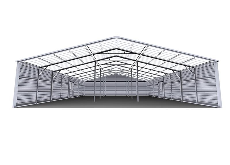 KJ K0039 39 ft x 39 ft Metal Garage Storage Building Jeklene gradbene konstrukcije