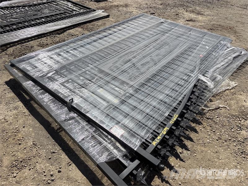 KJ K0720-1 20 ft Wrought Iron Bi-Parting Driveway Gat Diger tarim makinalari
